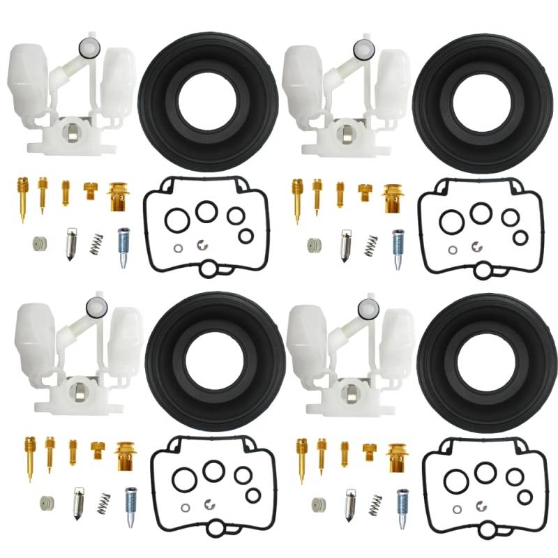 BenTsD Kompatibel mit 4er-Pack Vergaser-Reparatursatz mit Membranschwimmern Verwendet auf Suzuki GSXR1100 GSXR750 GSF1200S Bandit 1200 Katana 750 1100, von BenTsD