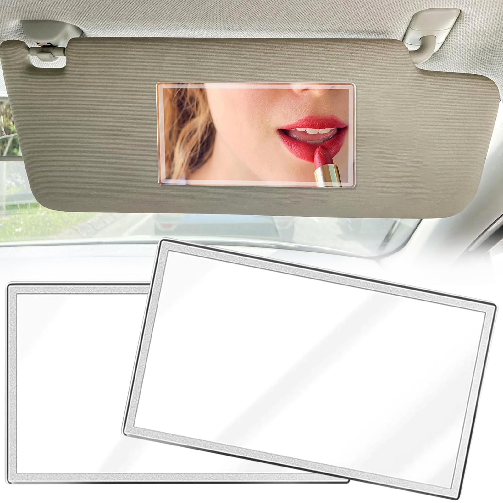 Benaton 2 Stück Auto Kosmetikspiegel Edelstahl, Auto Sonnenblende HD Make-up Spiegel, Sonnenschutz Kosmetikspiegel Sonnenblende, für Auto Badezimmer- Oder Schlafzimmerwand(4,3x 2,6Zoll) Benaton 2 Stück Auto Kosmetikspiegel Edelstahl, Auto Sonnenblende HD Make-up Spiegel, Sonnenschutz Kosmetikspiegel Sonnenblende, für Auto Badezimmer- Oder Schlafzimmerwand(4,3x 2,6Zoll) von Benaton