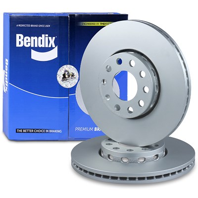 Bendix 2x Bremsscheibe belüftet vorne für Audi, Seat, VW von Bendix