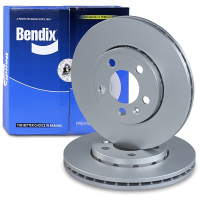 Bendix 2x Bremsscheibe belüftet vorne für Audi, Seat, Skoda, Streetscooter, VW von Bendix