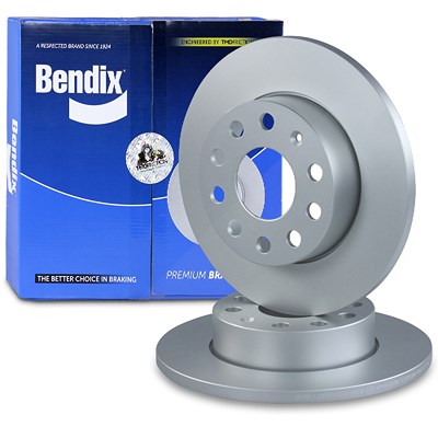 Bendix 2x Bremsscheibe voll hinten für Audi, Seat, Skoda, VW von Bendix