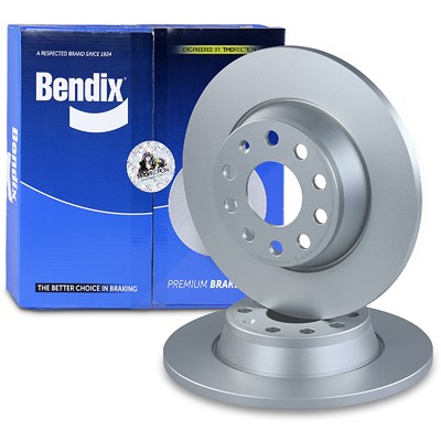 Bendix 2x Bremsscheibe voll hinten für Audi, Seat, Skoda, VW von Bendix