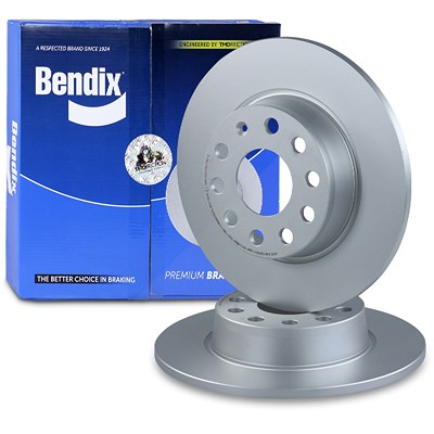 Bendix 2x Bremsscheibe voll hinten für Audi, Cupra, Seat, Skoda, VW von Bendix
