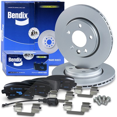 Bendix Bremsscheiben +Bremsbeläge hinten für VW von Bendix