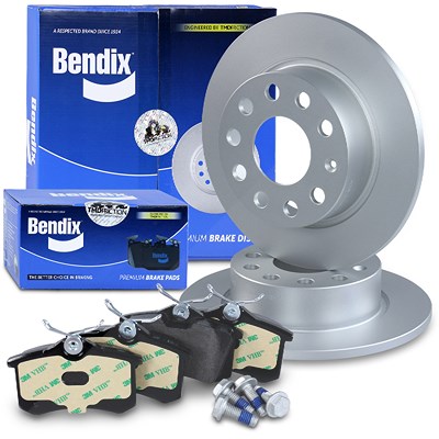 Bendix Bremsscheiben +Bremsbeläge hinten für Audi, Seat, Skoda, VW Bendix Bremsscheiben +Bremsbeläge hinten für Audi, Seat, Skoda, VW von Bendix