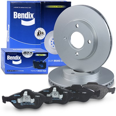 Bendix Bremsscheiben +Bremsbeläge vorne für Ford, Mazda von Bendix