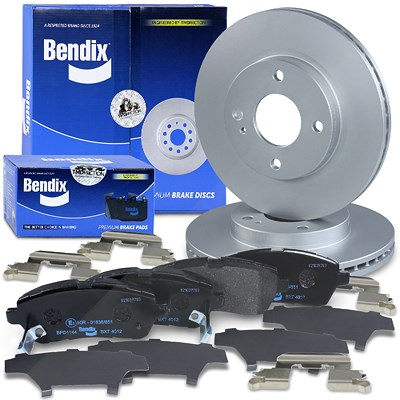 Bendix Bremsscheiben +Bremsbeläge vorne für Ford von Bendix