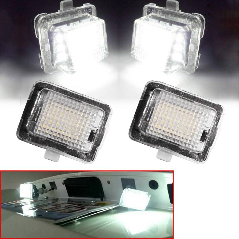 Beneges 2 Stücke Fehlerfrei Xenon Weiß LED Nummernschild Licht Kompatibel mit 2007-2012 W204 S204 W212 W216 C207 S212 W221 C216 W218 C300 C350 E300 E350 A2218200856 von Beneges