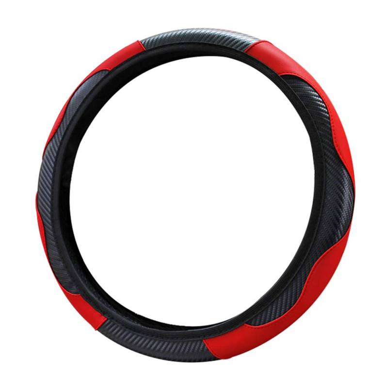 Benoon Lenkradhülle, 38 cm, universell, rutschfest, Kunstleder, Schwarz / Rot von Benoon