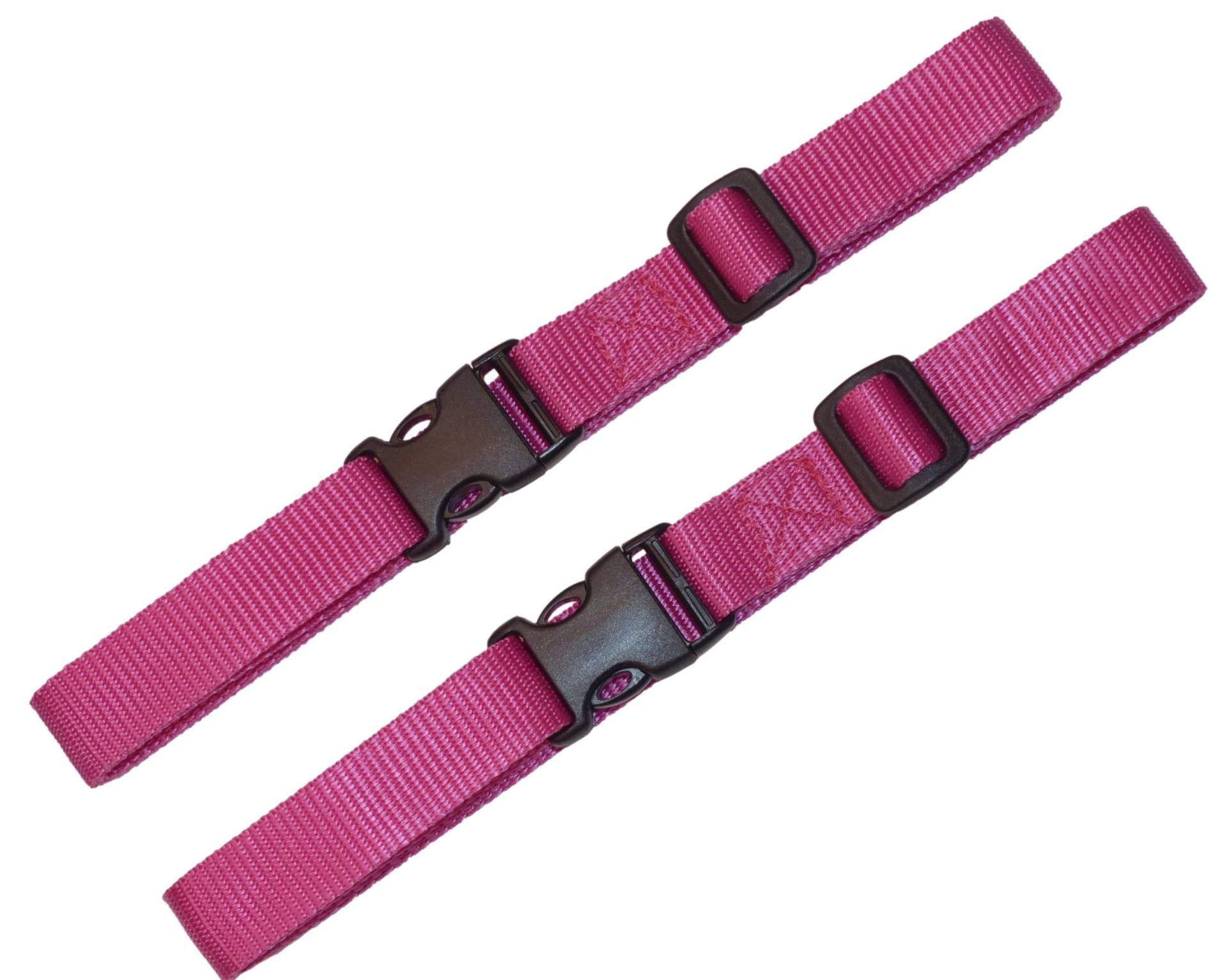25 mm Gurtband mit Schnellverschluss und längenverstellbaren Schnallen (2 Stück) (Rosa, 1 Meter) von Benristraps