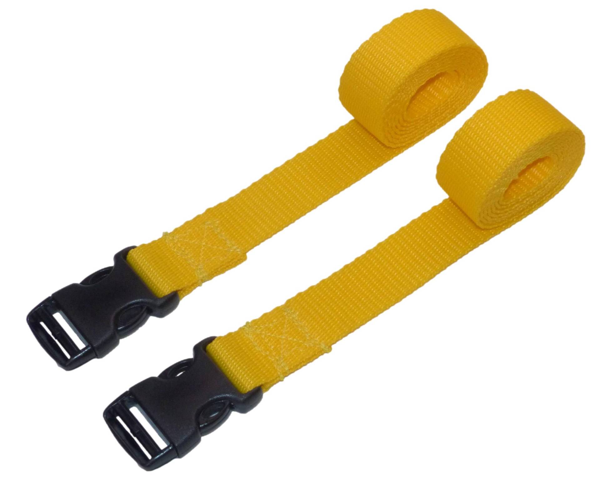 25 mm Gurtband mit seitlicher Verschlussschnalle (2 Stück) (Gelb, 1 Meter) von Benristraps