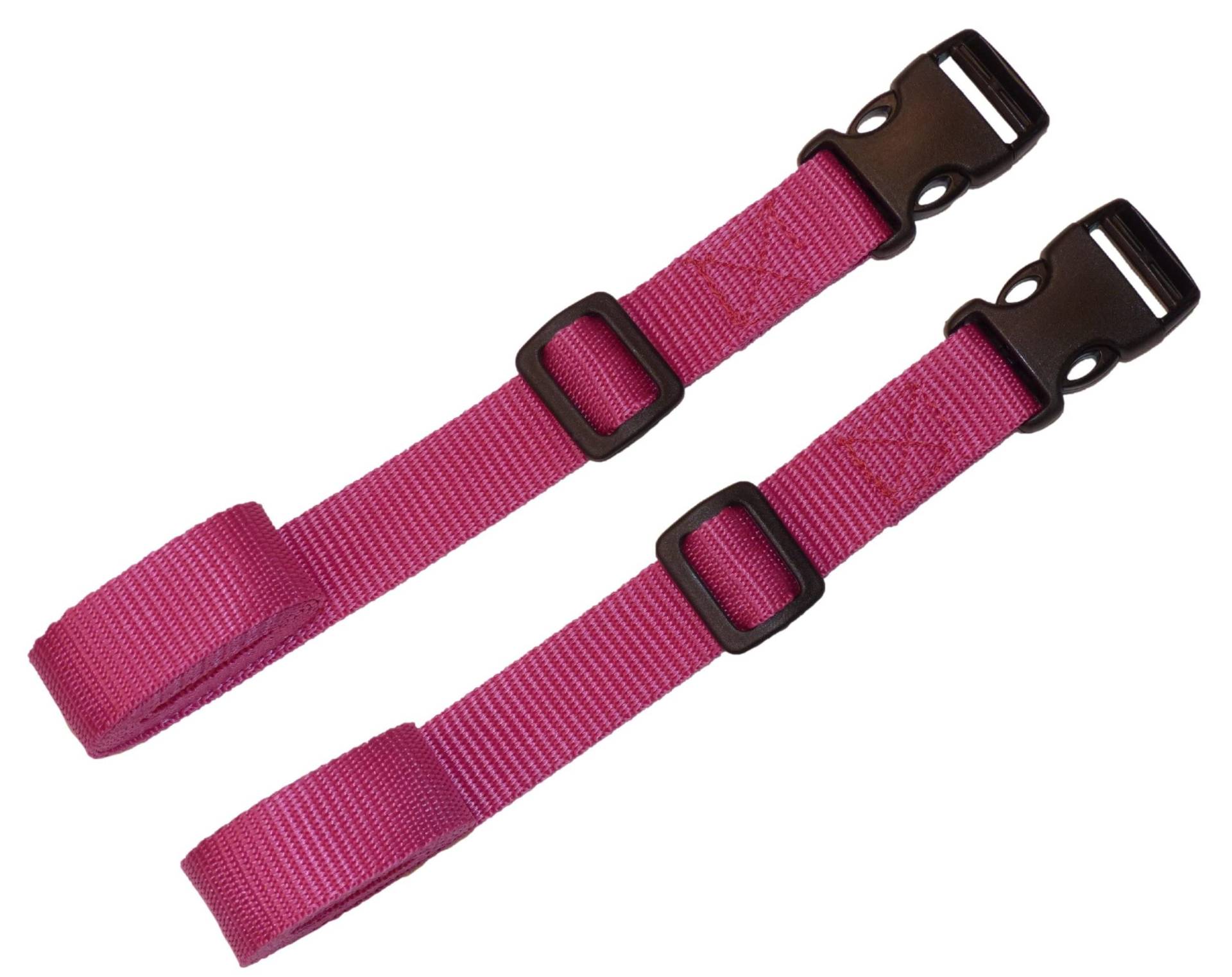 25 mm Gurtband mit seitlicher Verschlussschnalle (2 Stück) (Rosa, 1 Meter) von Benristraps