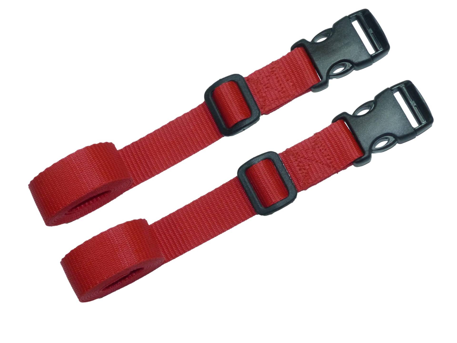 25 mm Gurtband mit seitlicher Verschlussschnalle (2 Stück) (Rot, 1 Meter) von Benristraps
