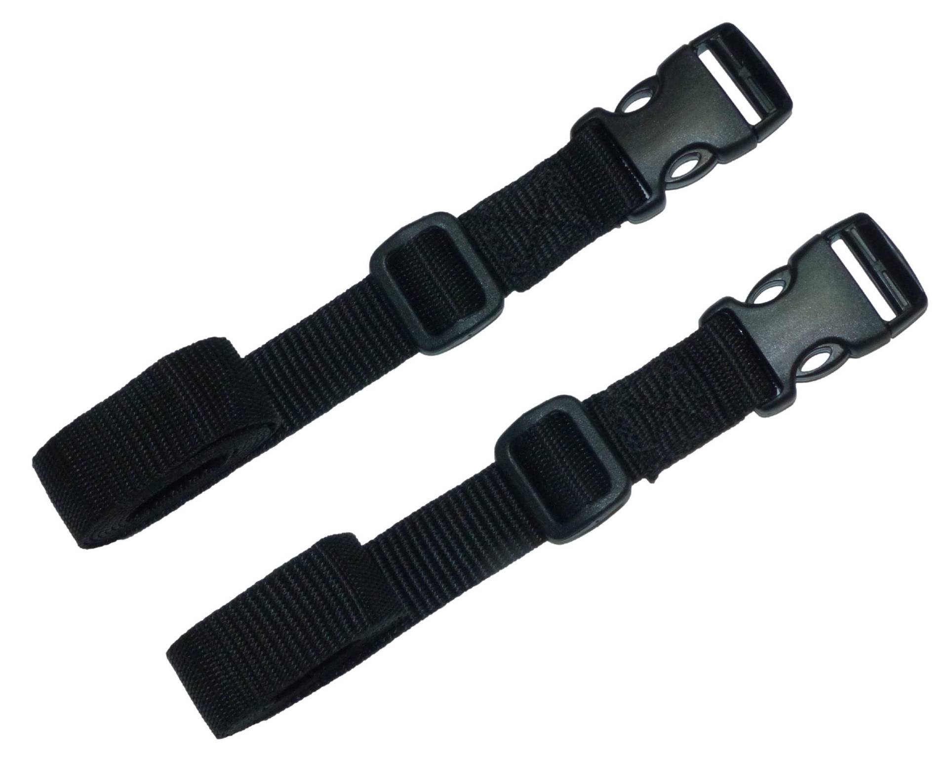 25 mm Gurtband mit seitlicher Verschlussschnalle (2 Stück) (Schwarz, 1 Meter) von Benristraps