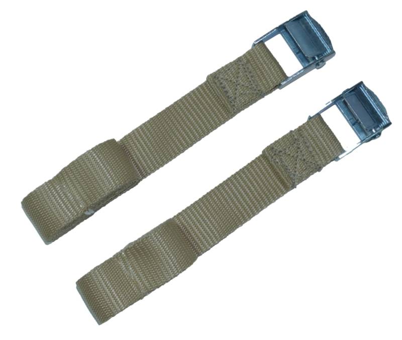 25 mm Spanngurt mit Nockenschnalle aus Legierung, 2 Stück, beige, 4 m von Benristraps