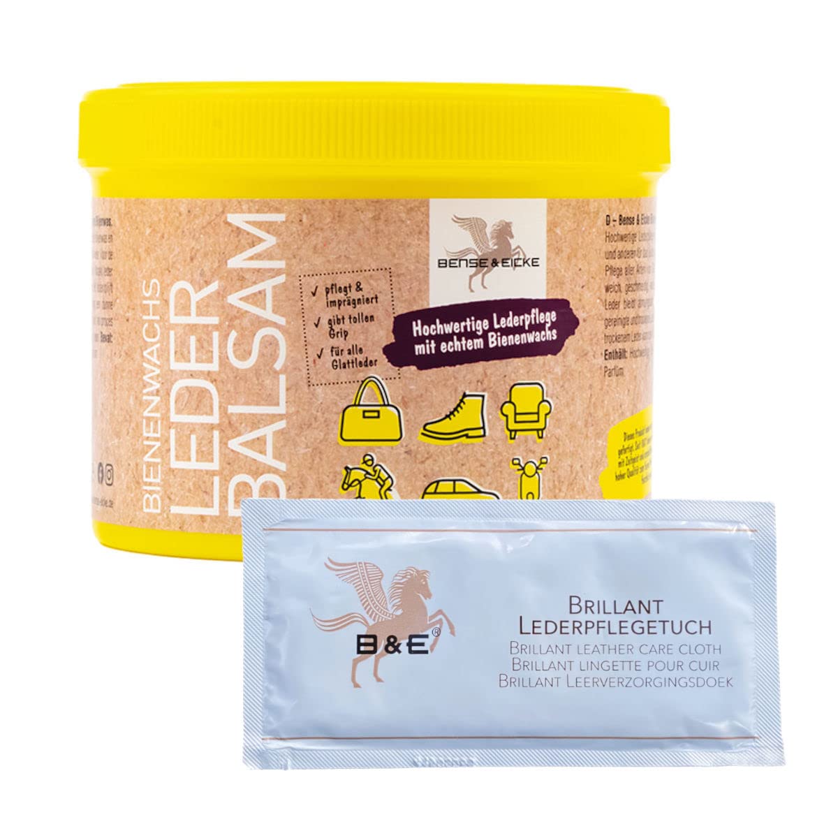 Bense & Eicke Bienenwachs-Lederpflege-Balsam 500 ml + Gratis Lederpflegetuch - Pflege von Glattleder aller Art Bense & Eicke Bienenwachs-Lederpflege-Balsam 500 ml + Gratis Lederpflegetuch - Pflege von Glattleder aller Art von Bense & Eicke