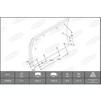 Bremsbackensatz, Trommelbremse BERAL KBL19604.0-1550 von Beral