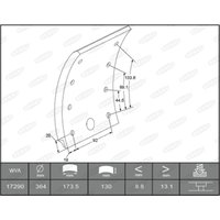 Bremsbelagsatz, Trommelbremse BERAL KBL17290.3-1561 von Beral