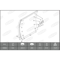 Bremsbelagsatz, Trommelbremse BERAL KBL19094.0-1560 von Beral