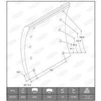 Bremsbelagsatz, Trommelbremse BERAL KBL19191.0-1541 von Beral