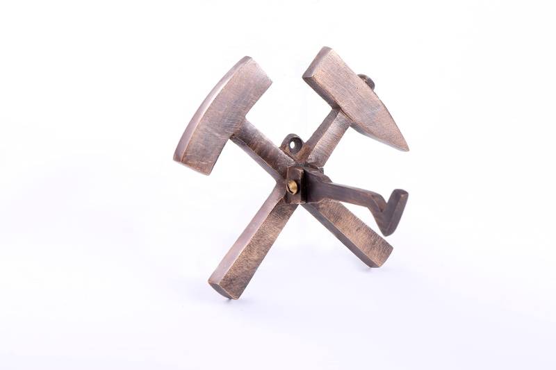 Bergbau Aufhänger Lampenhalter Schlägel & Eisen Grubenlampe von Bergbautradition.de