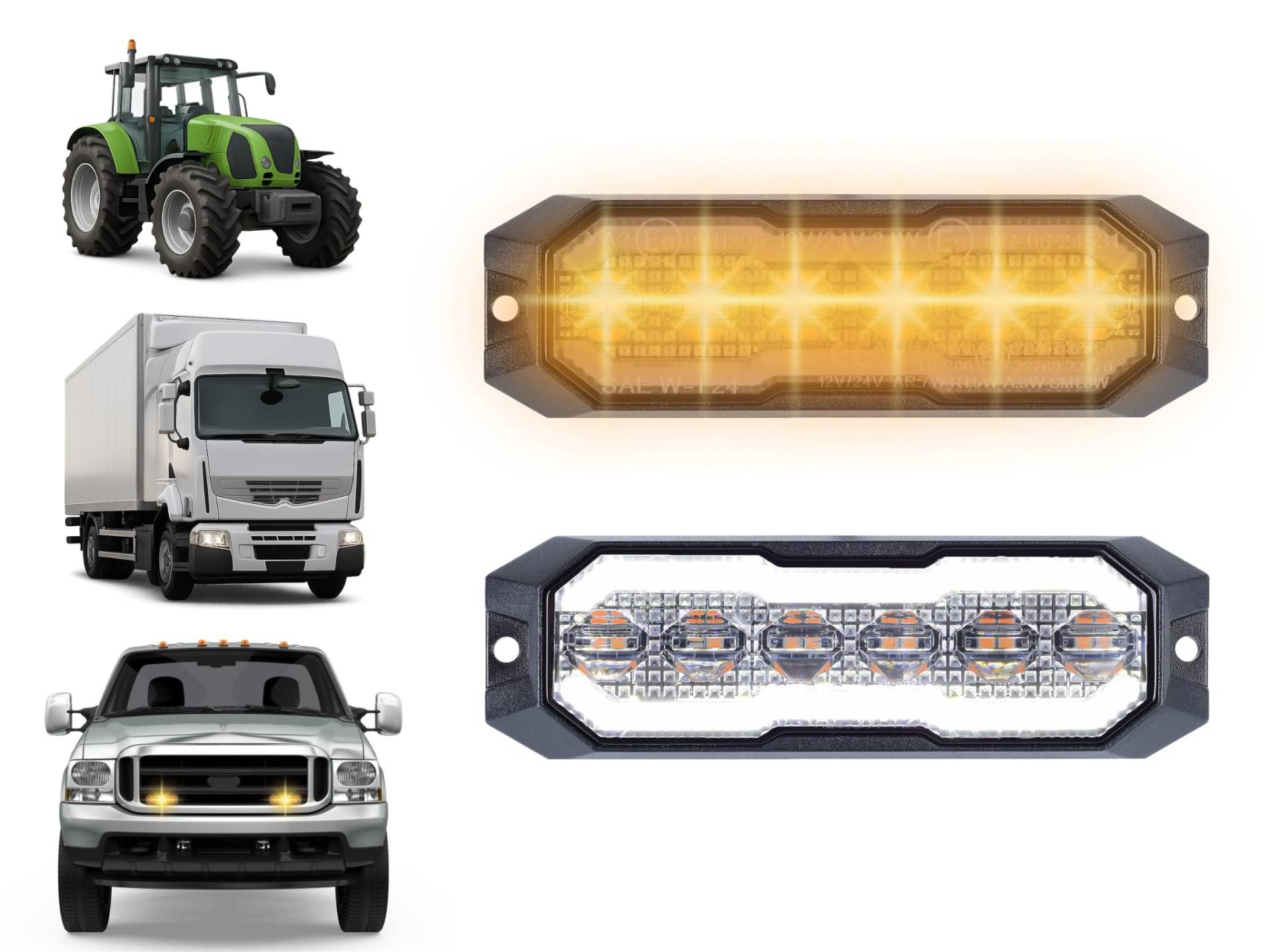 Berger & Schröter 2er Set 12 LED Frontblitzer Stroboskoplicht Orange mit Frontlicht Positionslicht Warnleuchte Warnlicht Blitzlicht Weiß 12V/24V Blitzer, 16 Blitzmodi LKW, PKW, KFZ, Traktor Berger & Schröter 2er Set 12 LED Frontblitzer Stroboskoplicht Orange mit Frontlicht Positionslicht Warnleuchte Warnlicht Blitzlicht Weiß 12V/24V Blitzer, 16 Blitzmodi LKW, PKW, KFZ, Traktor von Berger + Schröter GmbH