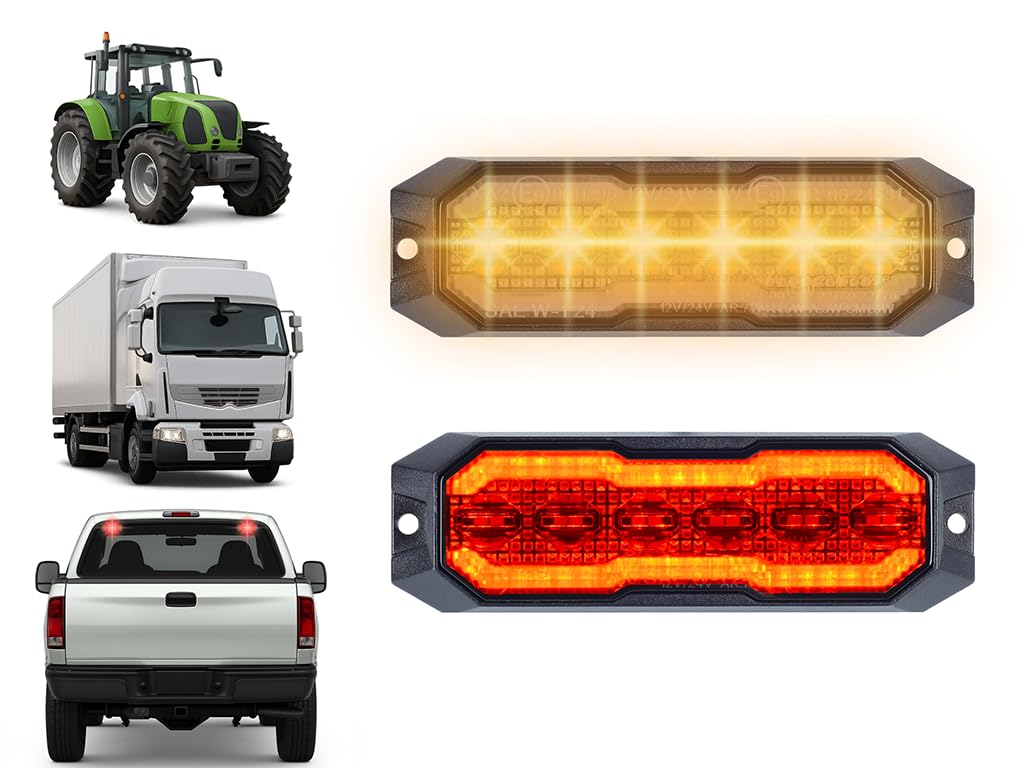 Berger & Schröter 2er Set 12 LED Heckblitzer orange mit Positionslicht Warnleuchte Warnlicht Blitzlicht rot 12V/24V Blitzer, 16 Blitzmodi LKW, PKW, KFZ, Traktor Berger & Schröter 2er Set 12 LED Heckblitzer orange mit Positionslicht Warnleuchte Warnlicht Blitzlicht rot 12V/24V Blitzer, 16 Blitzmodi LKW, PKW, KFZ, Traktor von Berger + Schröter GmbH