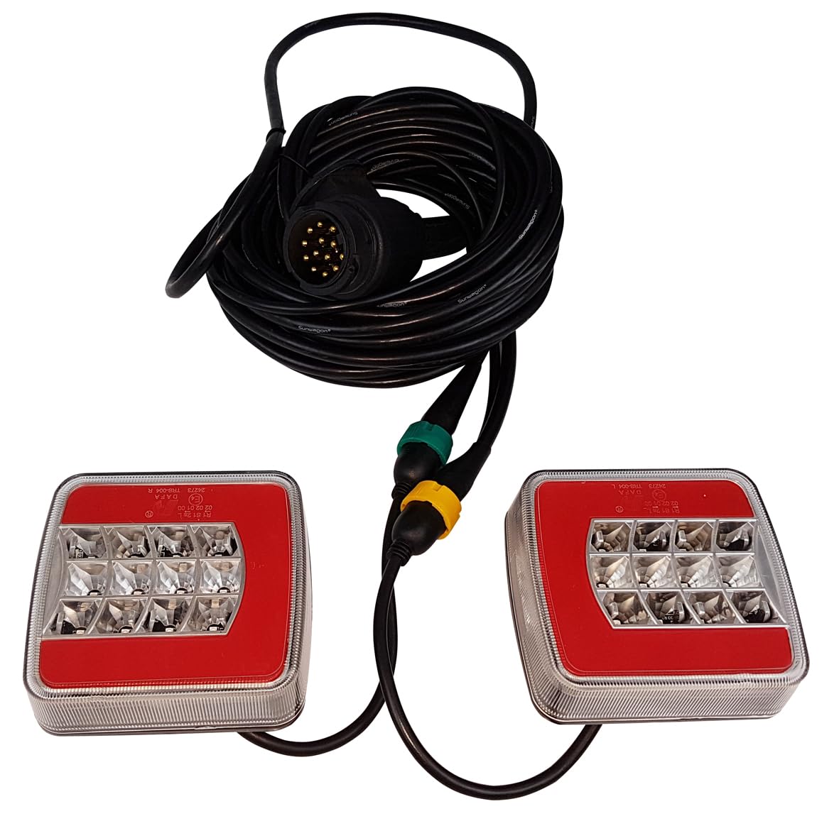 Berger & Schröter LED Glo Track 4-in-1 Fahrzeugbeleuchtung Rücklicht, Bremslicht, Blinker, Kennzeichen, Wasserdicht, 7,5m Kabel von Berger + Schröter GmbH