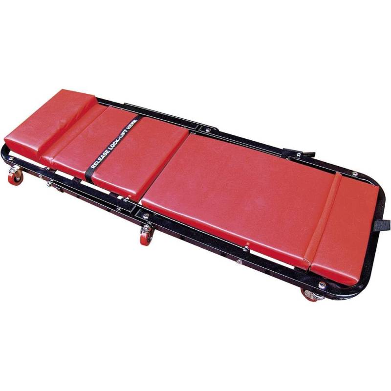 Berger & Schröter | KFZ Montagerollbrett, Rollsitz, Rollbrett 2in1, hochwertige Profi-Ausführung mit 3 Trägern für bequemes Arbeiten unter oder am Auto bis 120 kg belastbar mit 7 Rollen von Berger + Schröter GmbH