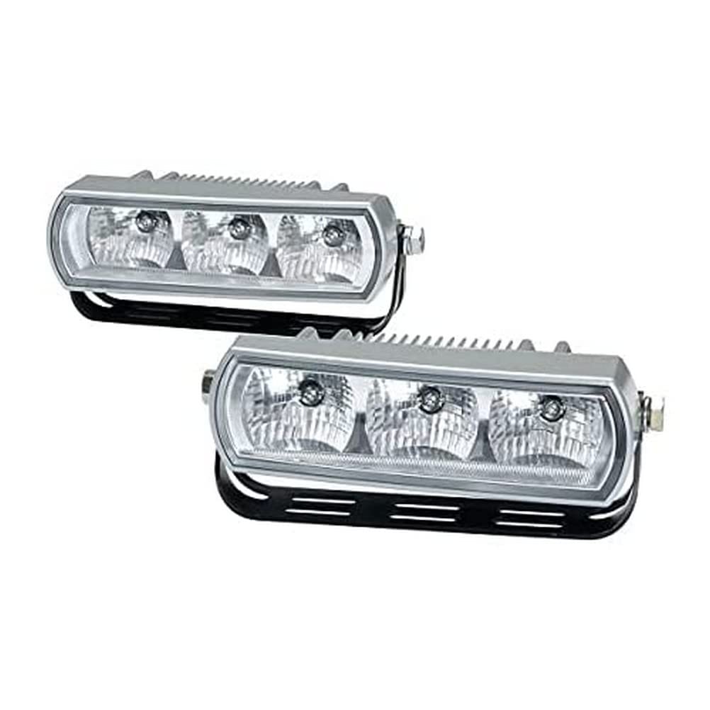 HELLA - LED-Tagfahrleuchtensatz - 24/12V - Anbau - Lichtscheibenfarbe: glasklar - Kabel: 1800mm - Fahrzeugfront - Satz - 2PT 009 496-801 von Berger