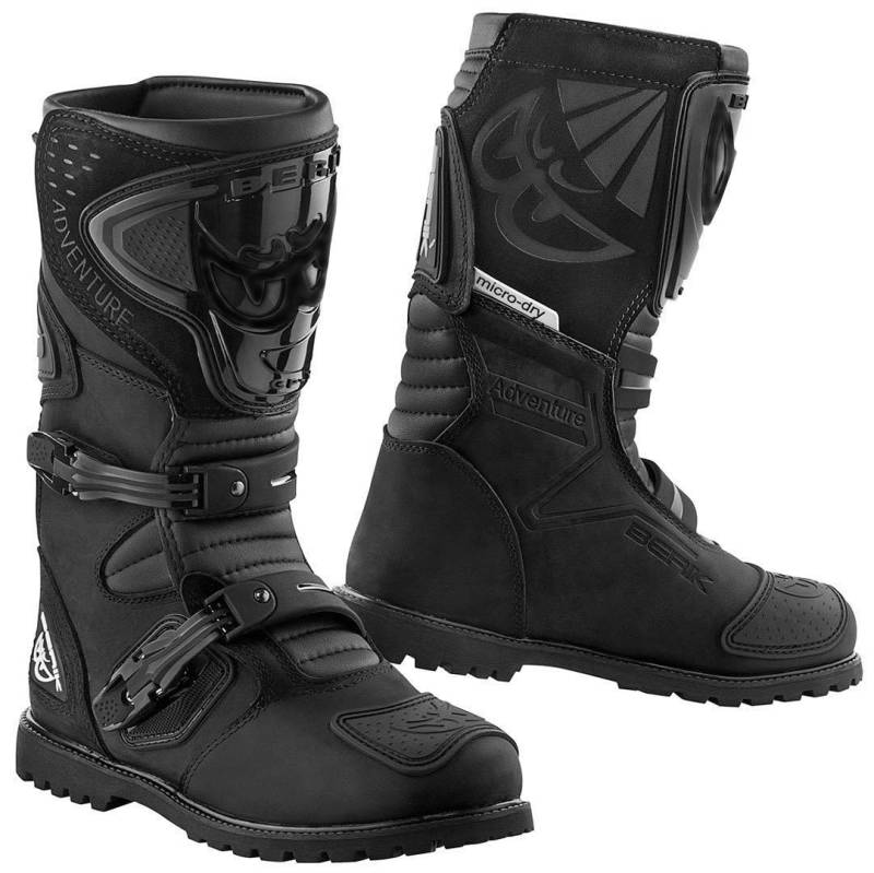 Berik All Terrain Adventure wasserdichte Motorradstiefel, schwarz, 45 von Berik