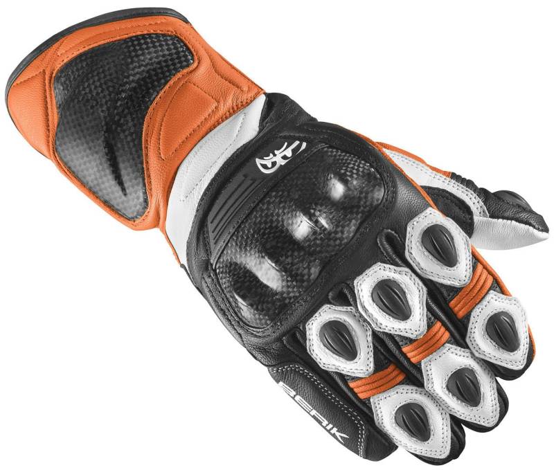 Berik TX-1 Pro Motorradhandschuhe, schwarz/weiß/orange, M von Berik