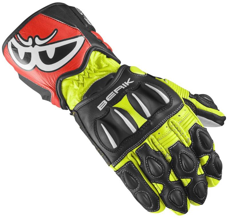 Berik Thunar Evo Motorradhandschuhe, schwarz/neon-gelb/neon-rot, L von Berik