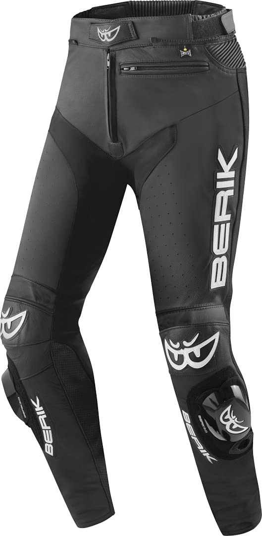 Berik Track Motorrad Lederhose, schwarz, 56 von Berik