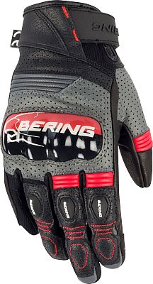 Bering Axel, Handschuhe perforiert Damen - Schwarz/Grau/Rot - 8 von Bering