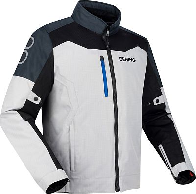 Bering Cronos, Textiljacke wasserdicht - Hellgrau/Schwarz/Dunkelgrau - S von Bering