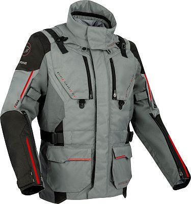 Bering Nordkapp, Textiljacke wasserdicht - Grau/Schwarz/Rot - M von Bering