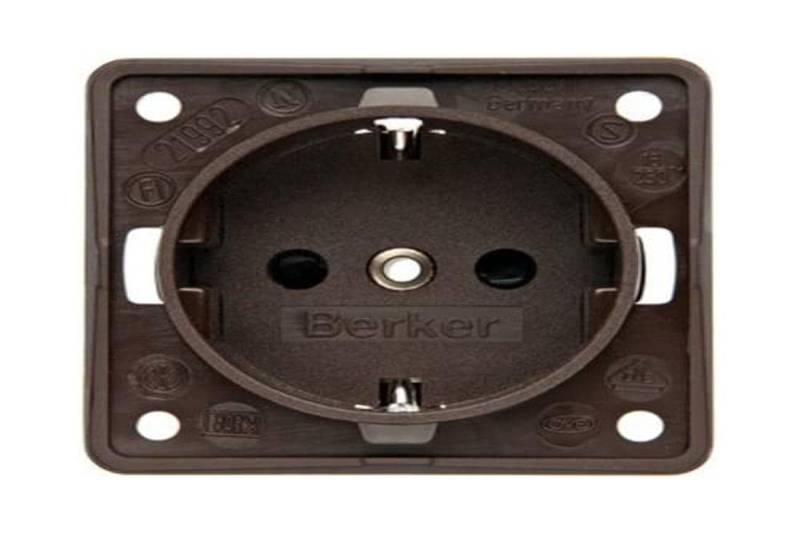 Berker Integro Steckdose Schuko braun matt lose von Berker