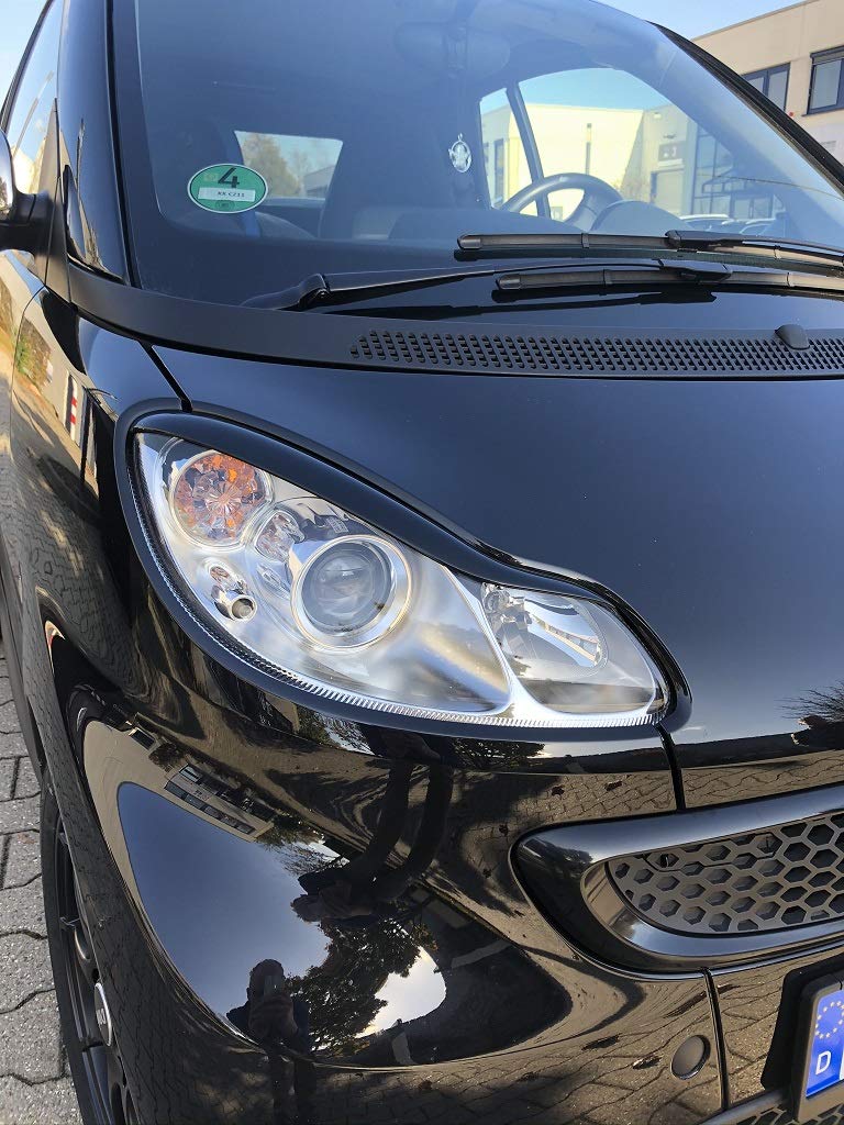 Scheinwerferblenden Böser Blick schwarz smart fortwo 451 von Berlin-Tuning