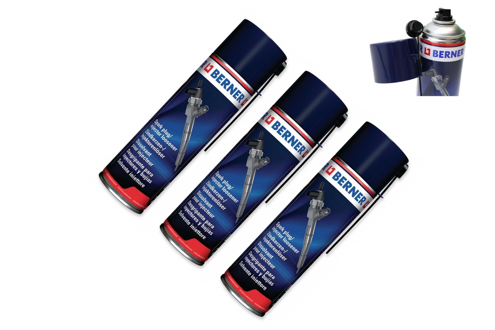 3x 500 ml Zündkerzen - Injektoren löser Berner 3x 500 ml Zündkerzen - Injektoren löser Berner von Berner