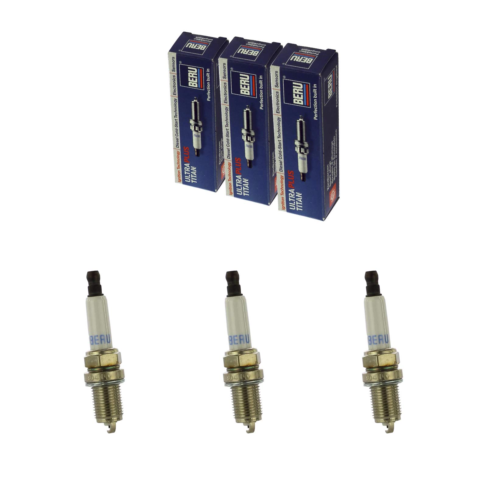 BERU 3x Zündkerze ULTRA Z200 // 14 F-7 HUR2 Set / 3-Zylinder Auto Zündkerze BERU 3x Zündkerze ULTRA Z200 // 14 F-7 HUR2 Set / 3-Zylinder Auto Zündkerze von Beru AG