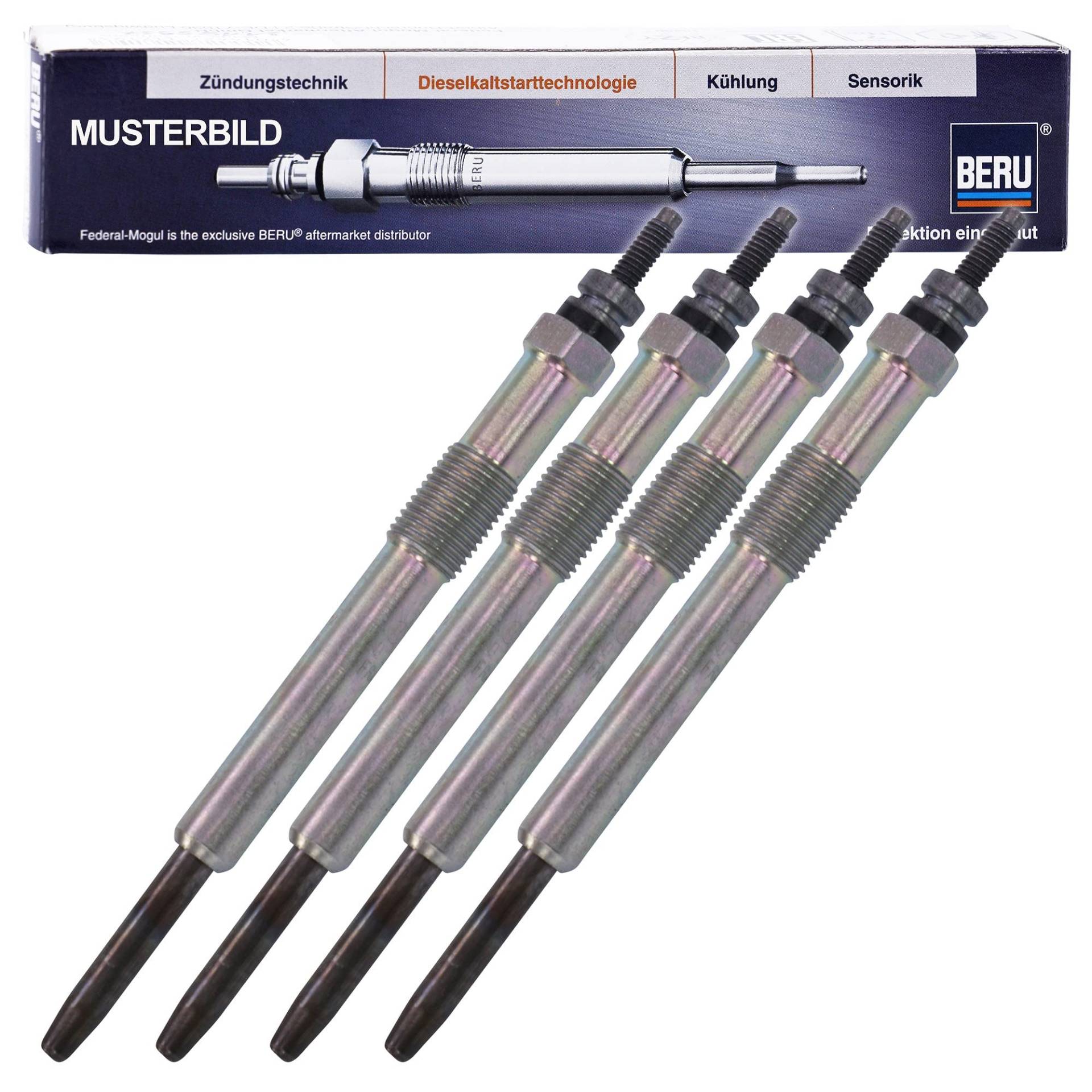 4x Glühkerze Original BERU Duraterm GE105 4x Glühkerze Original BERU Duraterm GE105 von Beru AG