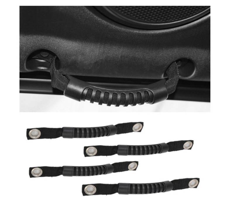Beside_Auto Ultimativer Auto-Rücksitz-Haltegriff mit Loch, Schwarz, 4 Stück von Beside_Auto