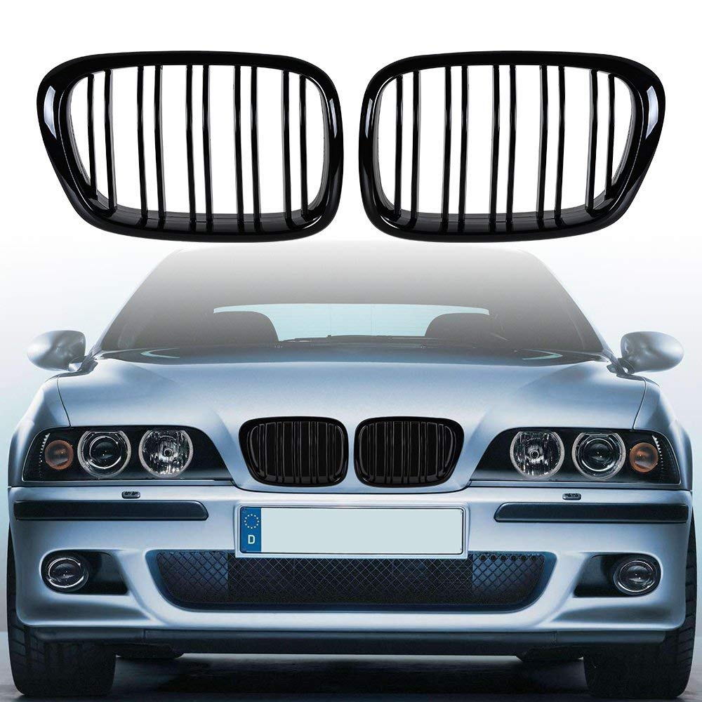 E39 5er-Serie schwarz M5 Grilles1999–2003 Glänzend Schwarz Frontstoßstange Haube Kühlergrill Grill von Beside_Auto