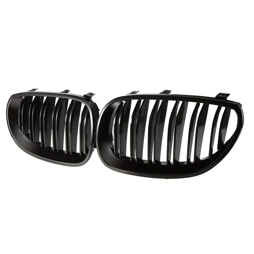 E60 E61 M5 5er-Serie 03–09, mattschwarz, Sport-Nieren-Doppellinien-Frontgrill, 1 Paar E60 E61 M5 5er-Serie 03–09, mattschwarz, Sport-Nieren-Doppellinien-Frontgrill, 1 Paar von Beside_Auto
