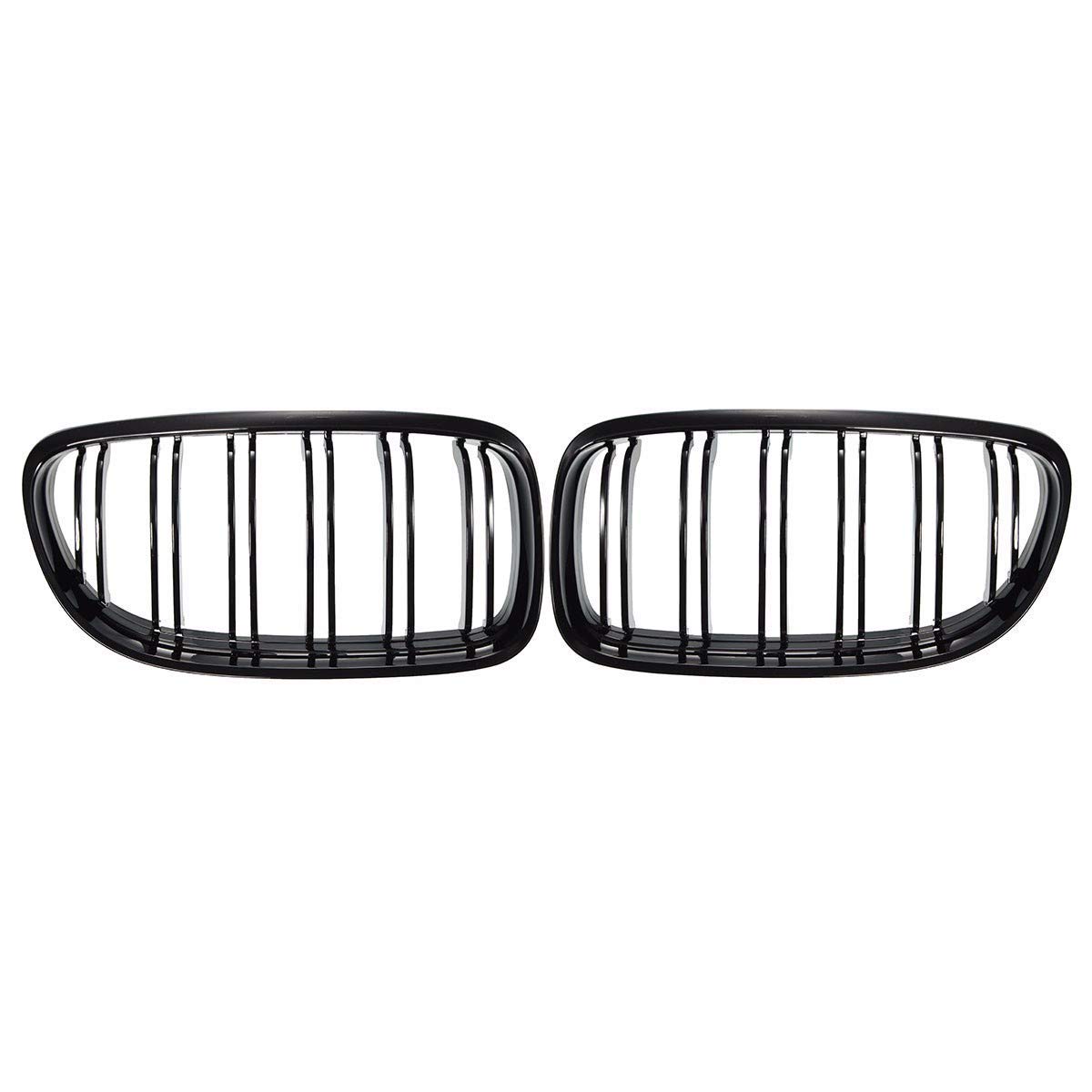 Kühlergrill für E90, E91, LCI 325i, 328i, 335i, 4D, Baujahr 2009–2011, glänzend, Schwarz, 1 Paar von Beside_Auto