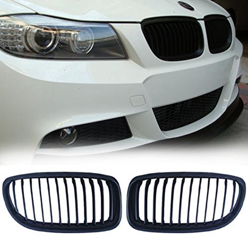 Kühlergrill für E90 E91 LCI 325i 328i 335i 4D, BJ 2009 - 2011, mattes Schwarz von Beside_Auto