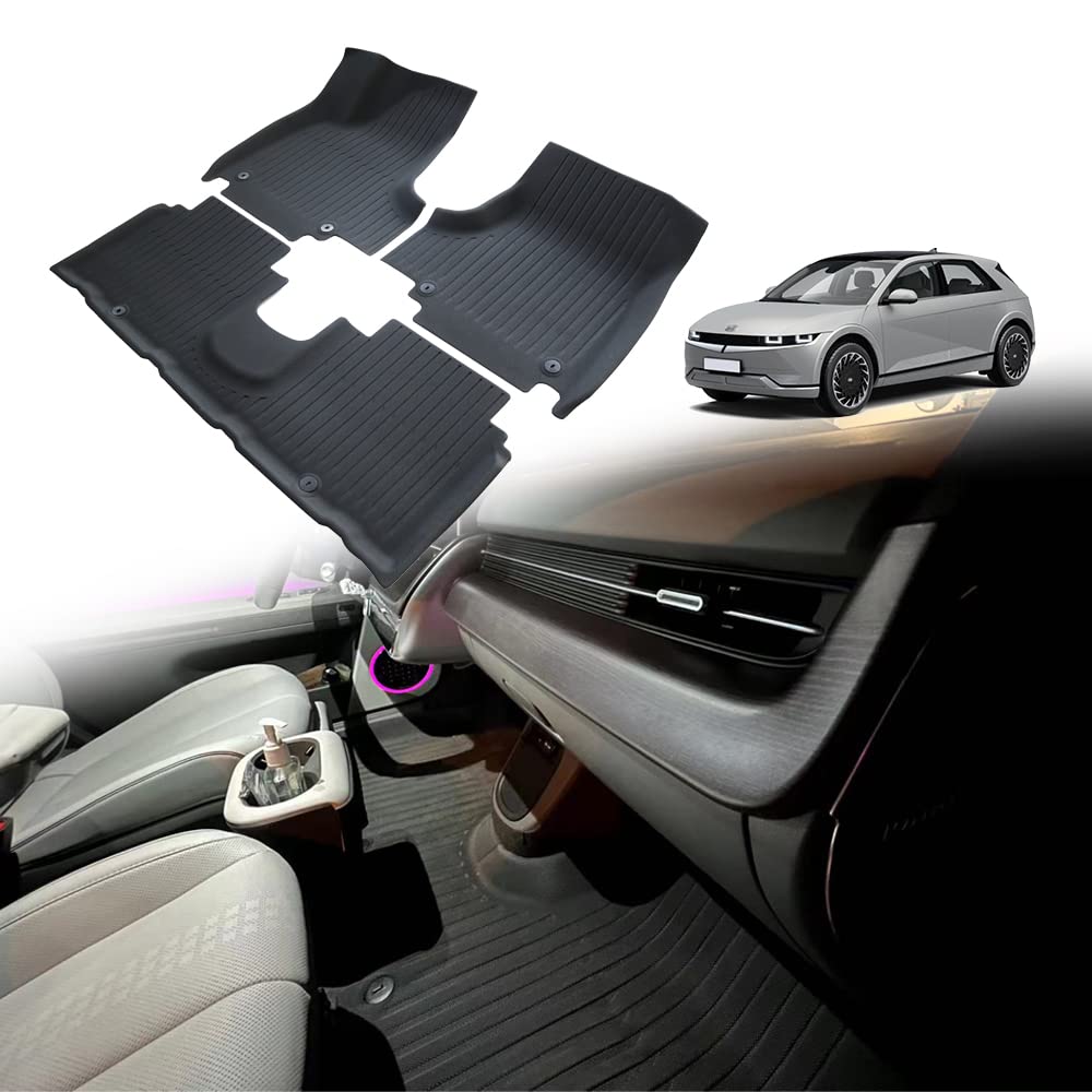 BestEvMod Für Ioniq5 Allwetter Fußmatten Zubehör XPE Anti-Hochtemperatur Geruchsfreie Auskleidung Fußmatten 1. & 2. Reihe Kompatibel mit Hyundai Ioniq 5 2022 2023 Zubehör (Slide Console Version) BestEvMod Für Ioniq5 Allwetter Fußmatten Zubehör XPE Anti-Hochtemperatur Geruchsfreie Auskleidung Fußmatten 1. & 2. Reihe Kompatibel mit Hyundai Ioniq 5 2022 2023 Zubehör (Slide Console Version) von BestEvMod