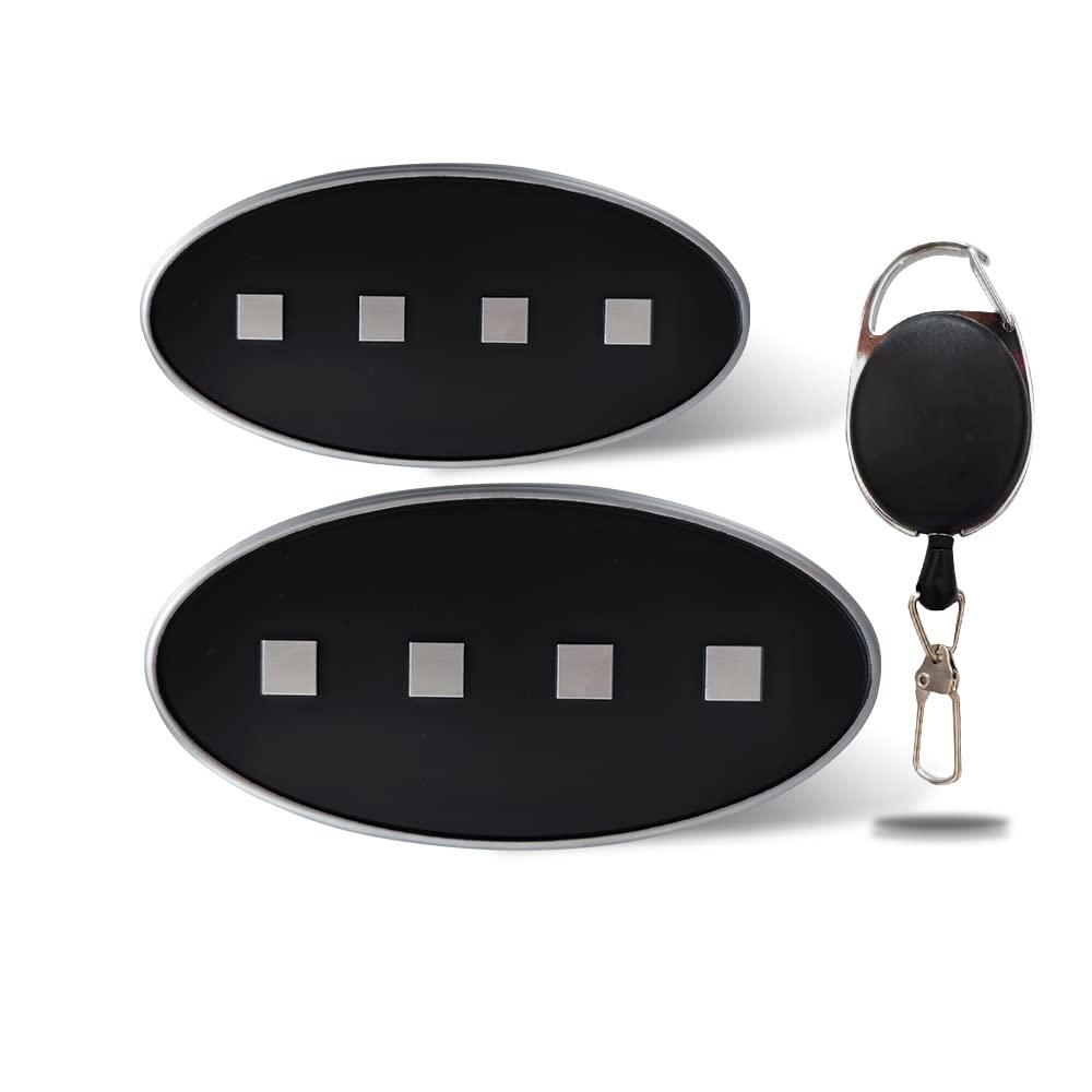 BestEvMod kompatibel mit Ioniq 5 Morsecode-Emblem vorne und hinten (Mattschwarz + Matt-Splitter-Punkte) von BestEvMod