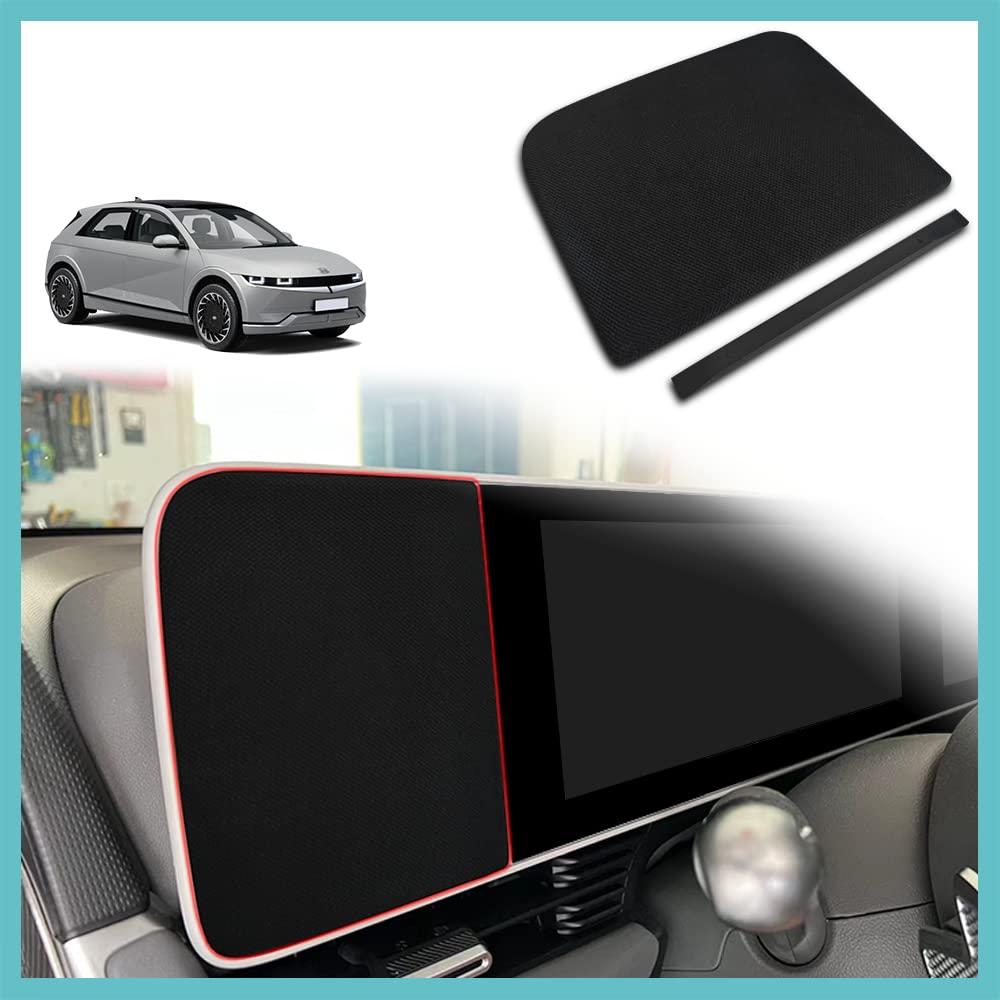 BestEvMod für Ioniq5 LHD Bildschirm Seite Mesh Panel Schwarz Wrap Kompatibel mit Hyundai Ioniq 5 2022 2023 Zubehör von BestEvMod